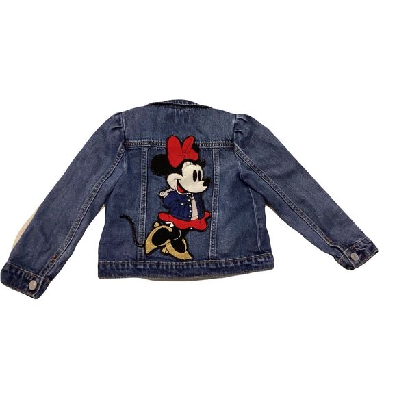 Gap Other - BABY GAP DISNEY Collab Minnie Mouse Truckers Denim Jean Blue Toddler 5T